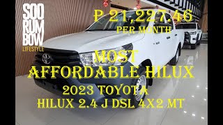 2023 Toyota Hilux 24 J DSL 4x2 MT Review Downpayment amp Monthly [upl. by Yruok]