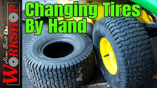 How to Change a Lawn Mower Tire  Tubeless Tire Change [upl. by Macdonald]