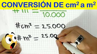 CONVERTIR cm2 a m2 🤓👉 Centímetros cuadrados a metros cuadrados [upl. by Haliehs]