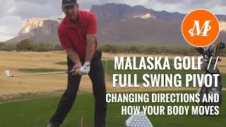 Malaska Golf  Full Swing Pivot  Downswing  Changing Direction  Body Movement [upl. by Marris738]