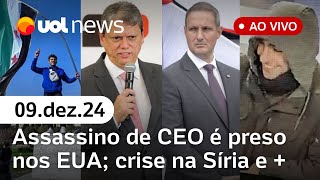 STF obriga câmeras corporais em PMs de SP assassino de CEO preso nos EUA crise na Síria  UOL News [upl. by Funda]