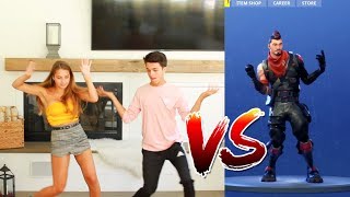 FORTNITE DANCE CHALLENGE WITH SISTER IN REAL LIFE  Brent Rivera [upl. by Sella326]