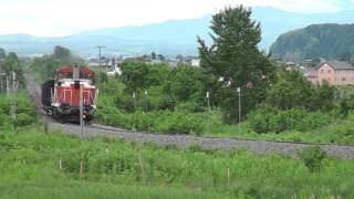 塩狩峠区間を行く宗谷本線ホキ工臨 Shiokari PassSoya LineHokkaidoJapan [upl. by Danae834]