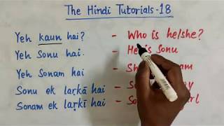 The Hindi Tutorials 18  English  The Verb Honaa To Be Part 1  Hoon ho and hai [upl. by Akcimat817]