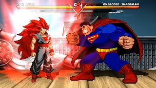 EVIL GOKU vs OVERDOSE SUPERMAN  Highest Level Incredible Epic Fight [upl. by Rigby]