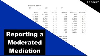 How to Report a Moderated Mediation [upl. by Legnalos]