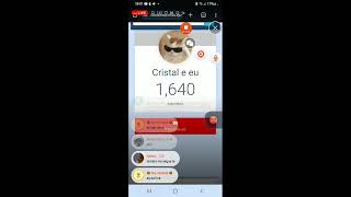 LIVE DE CRISTAL SUPER META 1500 INSCRITOS [upl. by Neelrihs]