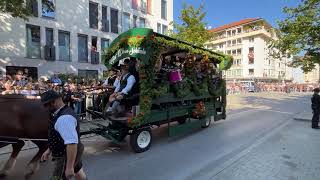 Parade of Brewers and Landowners Oktoberfest 2024  Traditional Procession in Munich [upl. by Anaicilef]