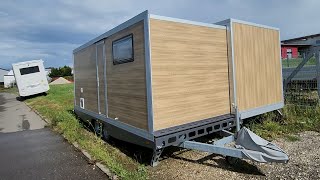 🔥 In 1 Min fertig 25m² TinyHouse Deutscher Unternehmer 54 erfindet mobiles Tinyhouse Werbung [upl. by Riatsala217]