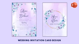 Design Wedding Invitation Card in PowerPoint  Floral Wedding Invitation in PowerPoint  Invitation [upl. by Ecadnak]