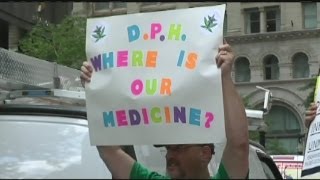 Protest against MA medical marijuana regulation [upl. by Ecnarret]