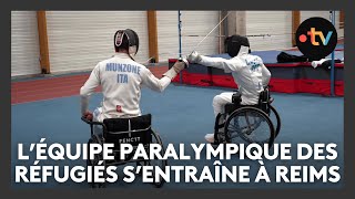 Léquipe paralympique des réfugiés sentraîne à Reims avant les Jeux [upl. by Iot]