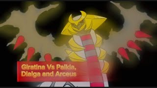 Giratina vs Palkia Dialga and Arceus [upl. by Eornom]