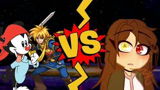 WAKKO WARNER and ISAAC vs ABE  Warner Bros amp Golden Sun VS Gacha Club  Soundtracks [upl. by Anjela]