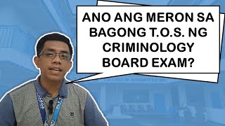 ANO ANG MERON SA BAGONG TOS NG CRIMINOLOGY BOARD EXAM  Criminology Talks [upl. by Whittaker904]