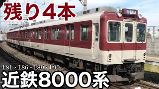 【残りわずか】近鉄8000系は8A系の投入で廃車が進行中／8A系は5本が運行中もすでに6本目が製造完了で陸送確認 大和西大寺駅・平端駅・新田辺駅にて 202411 [upl. by Gunzburg]