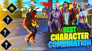 Top 4 Secret Best Character Combination 🤯 For Free Fire BR Ranked amp CS Ranked FF Best Combination [upl. by Ansell]