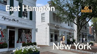 Walking East Hampton New York 4K  Main Street in East Hampton New York [upl. by Haletky]