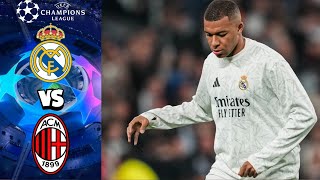 Real Madrid vs AC Milan Champions League 20242025 [upl. by Velick]