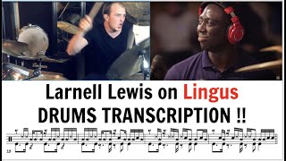 Lingus  Larnell Lewis DRUMS transcription  pdf available [upl. by Leonelle339]