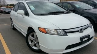 2008 Honda Civic EX Start up Walkaround and Vehicle Tour [upl. by Lehcyar]