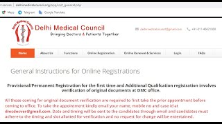 DMC REGISTRATION PROCESS  How to Apply DMC after passing FMGE [upl. by Maroney]