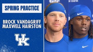 Brock Vandagriff Maxwell Hairston provide spring practice updates  Kentucky football [upl. by Nnylecoj]