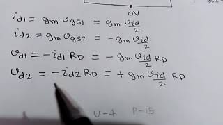 MOS Differential Amplifier CMRR [upl. by Rebmeced]