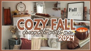 🍁NEW🍁2024 FALL DECORATE WITH ME│COZY FALL DECORATING IDEAS│FALL FARMHOUSE DECOR│FALL HOME DECOR 🍁 [upl. by Kallista961]