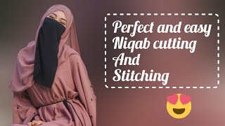 how to stitch niqabhalf niqab cutting and stitchingsingle piece niqabnose piece niqabextraduppta [upl. by Ahcsrop]