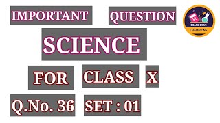 SET  01  Q36  SCIENCE  CLASS X  ENGLISHHINDIURDUMEDIUM IMPORTANT FOR BOARD EXAM [upl. by Yarled]