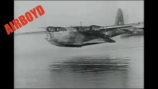 Short Sunderland Flying Boat Takeoff [upl. by Lanford777]