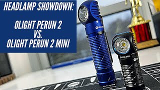 Olight Headlamp Comparison Perun 2 VS Perun 2 Mini  1100 or 2500 Lumens [upl. by Manlove]