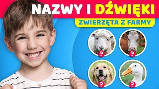 Zagadki dla dzieci  odgadnij dźwięki zwierząt na farmie🐮🐶🐔 Zabawa w odgadywanie dźwięków zwierząt [upl. by Essej]