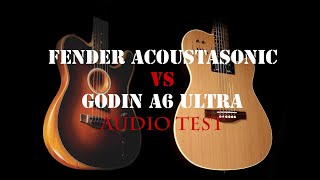 Fender Acoustasonic vs Godin A6 ultra [upl. by Lemak]