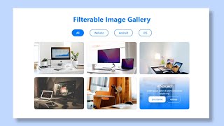 Filterable Image Gallery in HTML CSS amp JavaScript  Responsive Portfolio Filter Gallery [upl. by Nomra]