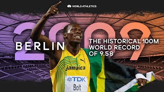 Usain Bolts 100m world record in Berlin 👀🔥  World Athletics Championships Berlin 2009 [upl. by Okiek]