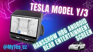 Mytes  HANSSHOW H86 ANDROID REAR ENTERTAINMENT SCREEN  ADVANCED UPGRADE FOR TESLA MODEL 3Y tesla [upl. by Fast422]