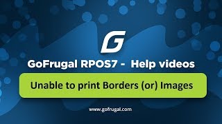 GoFrugal RPOS7  Borders not printing  Print design troubleshooting  English [upl. by Nwahc]