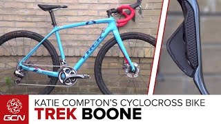 Katie Comptons Customised Trek Boone Cyclocross Bike [upl. by Ahsiuqal]