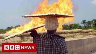 The toxic gas flares fuelling Nigerias climate change  BBC News [upl. by Yborian703]