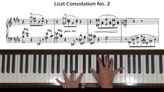 Liszt Consolation No 2 in E Major Piano Tutorial [upl. by Helman]