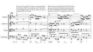 Bach  Air on a G String harmonic analysis first section [upl. by Land34]