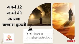 D60 chart in parashari astrologyअगले 12 जन्मों की व्याख्याastrology horoscope jyotish [upl. by Lietman]