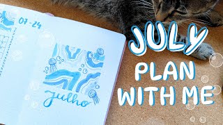 July Plan With Me  2024 Bullet Journal Spreads [upl. by Tyre]