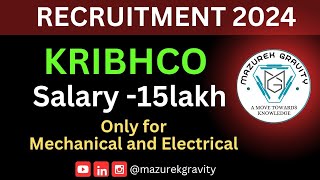 KRIBHCO Recruitment 2024 [upl. by Einberger168]