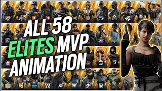 ALL 58 ELITE SKINS MVP ANIMATIONS  Alibi Elite [upl. by Airdnoed]