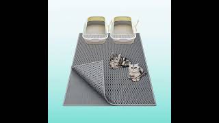 1pc WhiskerWonders ExtraLarge DoubleLayer Cat Litter Mat SplashProof EVA Material Recyclable [upl. by Nylecaj]