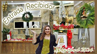 Decorando la EntradaRecibidor para esta Navidad 🎅 Ideas para tu hogar christmas navidad [upl. by Nosreve]