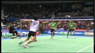 QF  MD  Markis KidoHendra Setiawan vs Sung Hyun KoYong Dae Lee  2011 Yonex Open Japan [upl. by Lucinda]